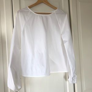 Cuyana Open Back Poplin Top